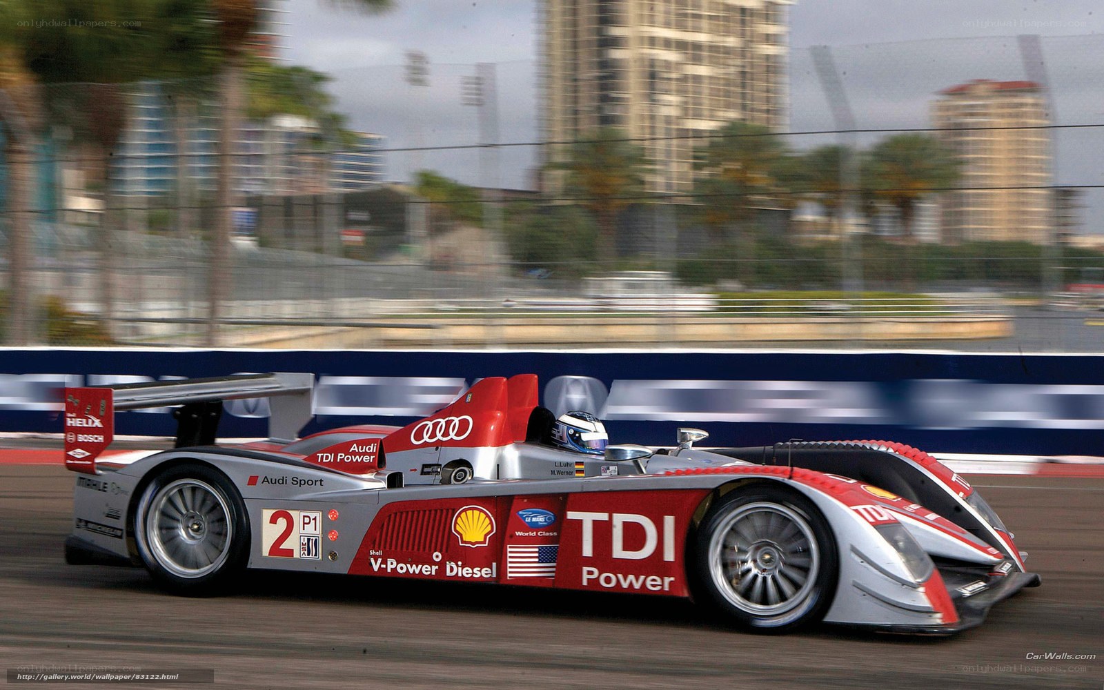 Audi R8 race car on track