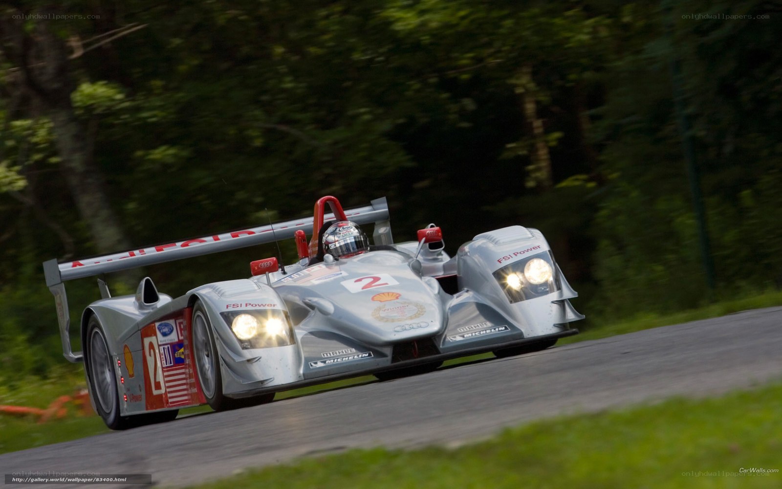 Audi R8 race car on track