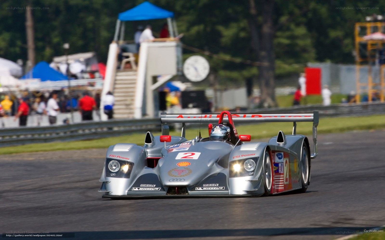 Audi R8 race car on track