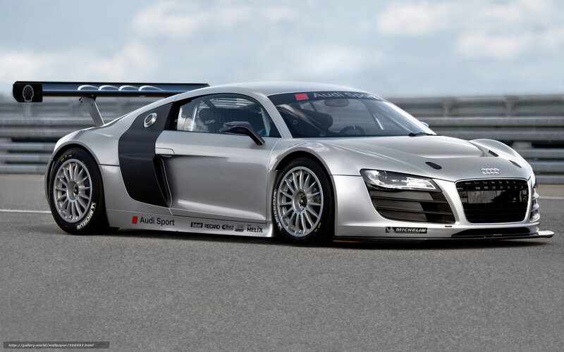 Audi R8 race car on track