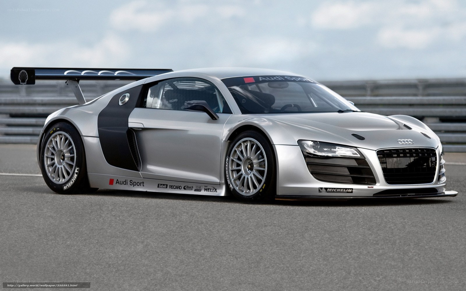 Audi R8 race car on track
