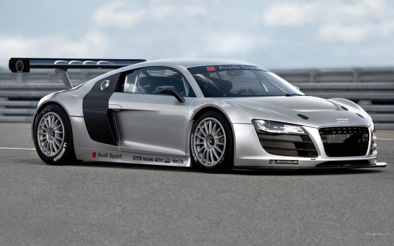 Audi R8 race car on track