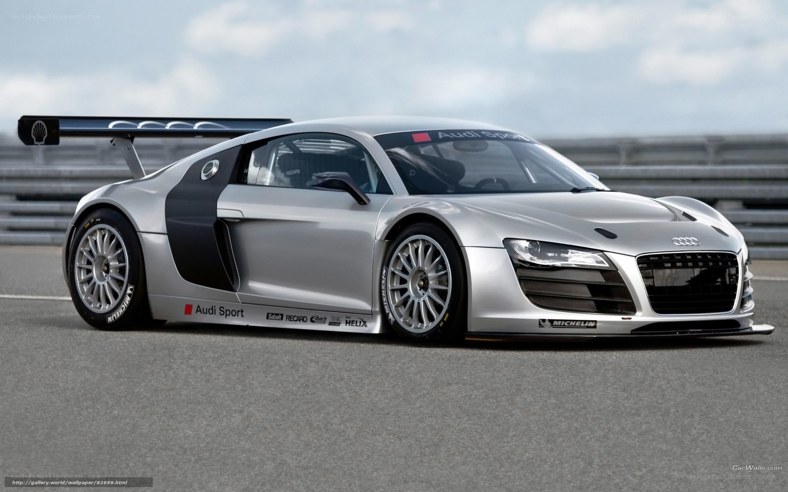 Audi R8 race car on track