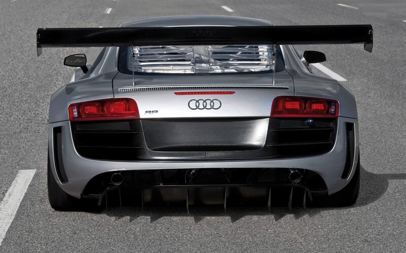 Audi R8 race car rear view