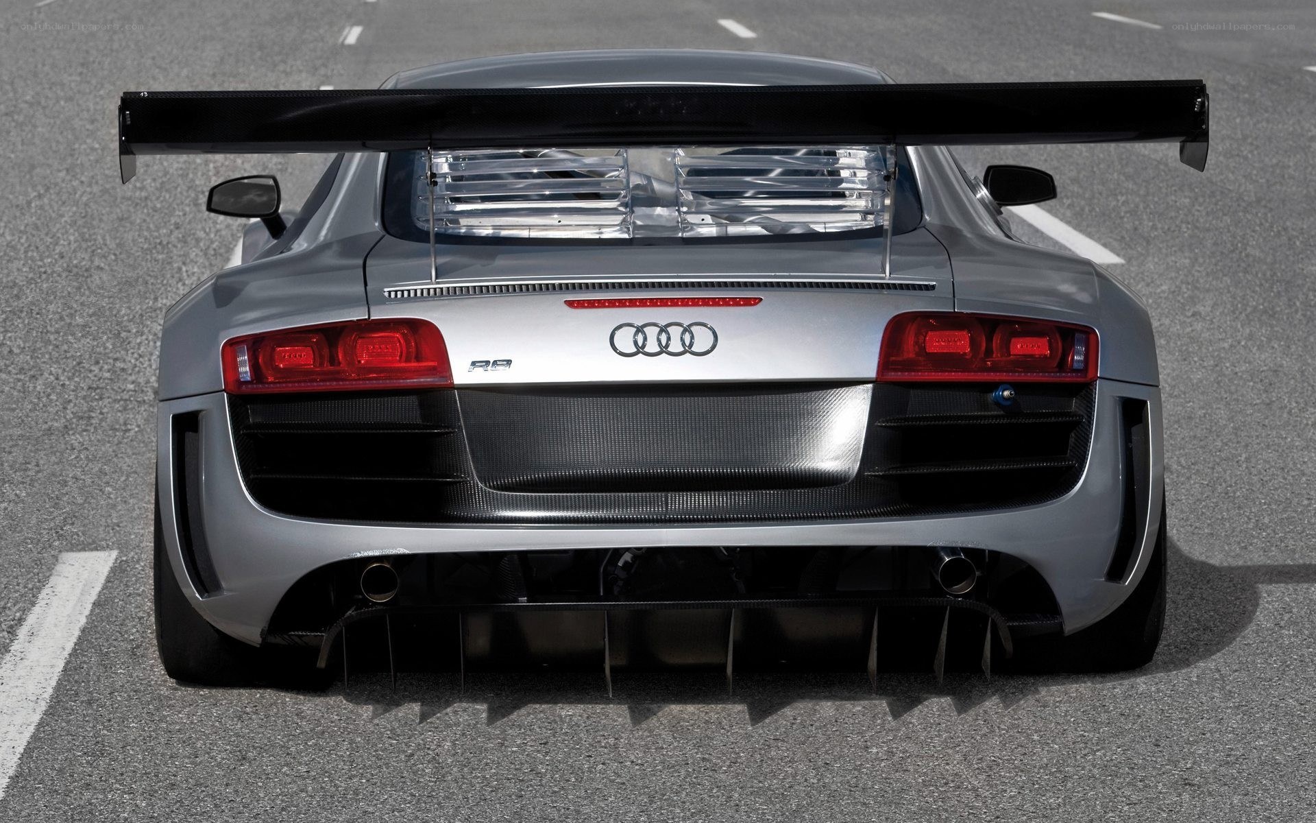 Audi R8 race car rear view