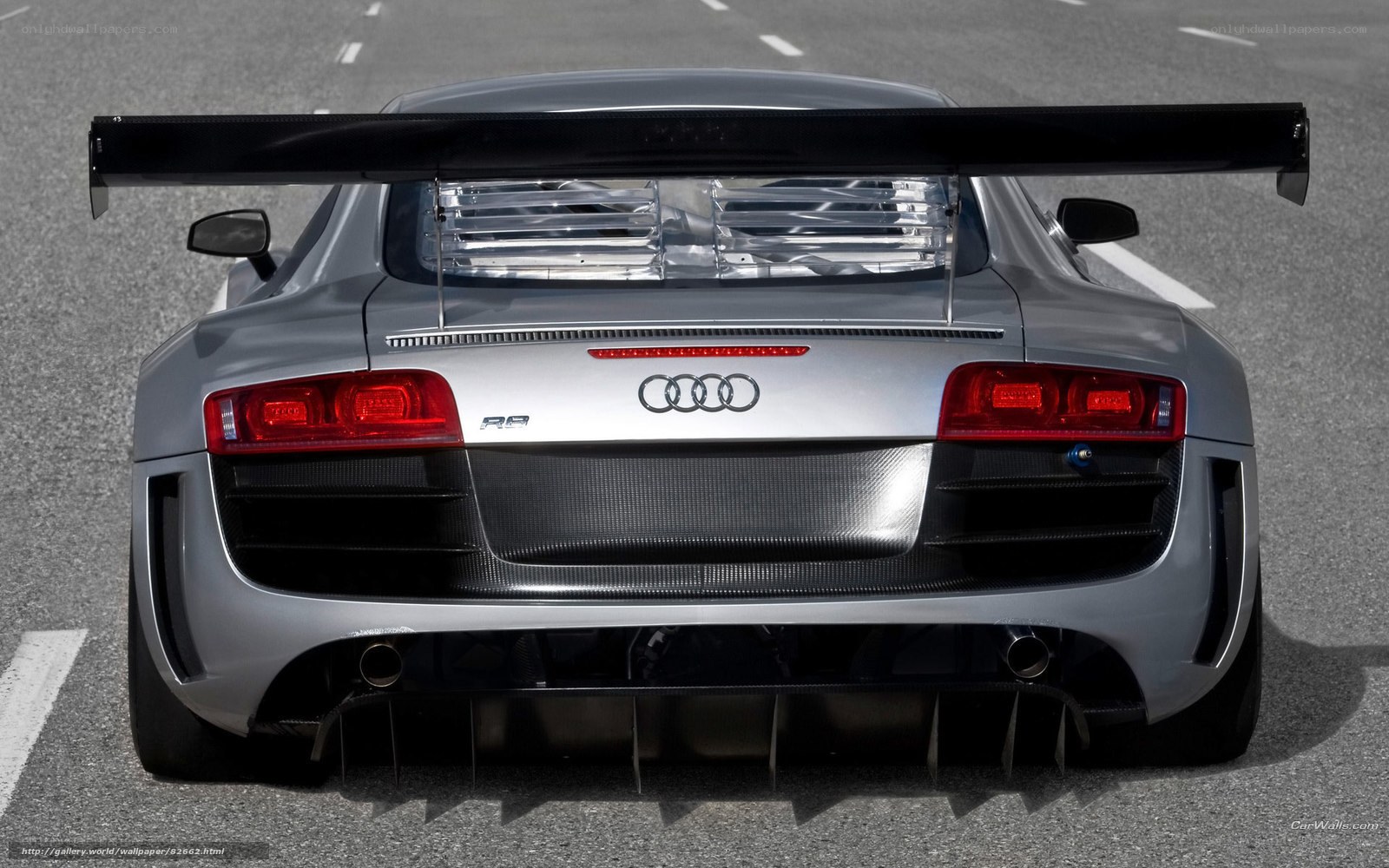 Audi R8 race car rear view