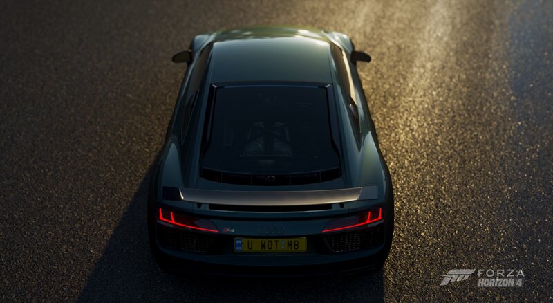 Audi R8 Sports Car — Black, Dramatic