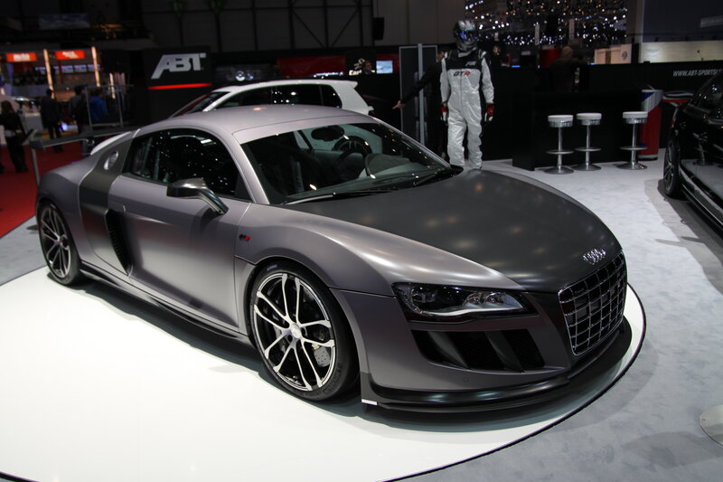 Audi R8 sports car on display