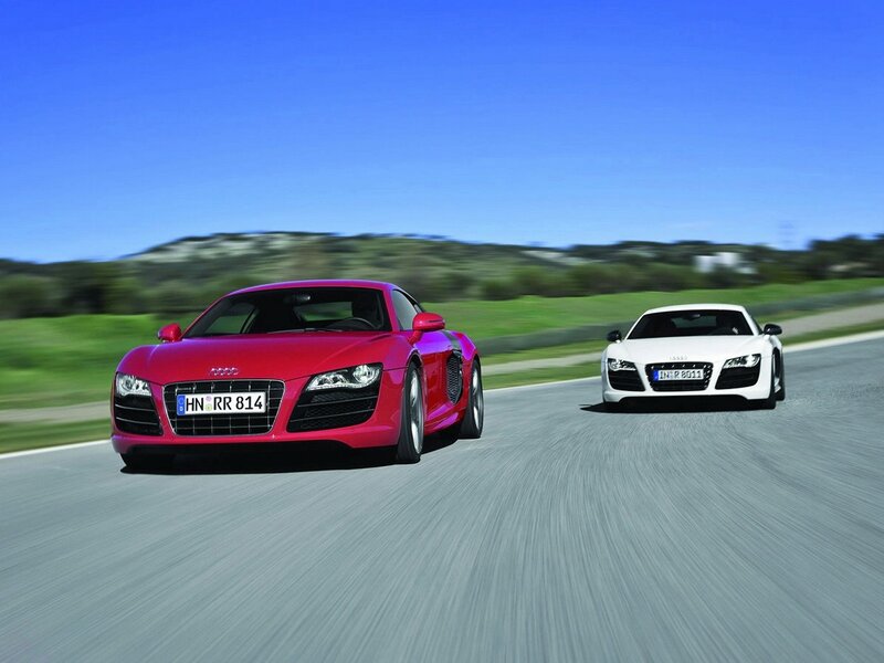 Audi R8 sports cars on track
