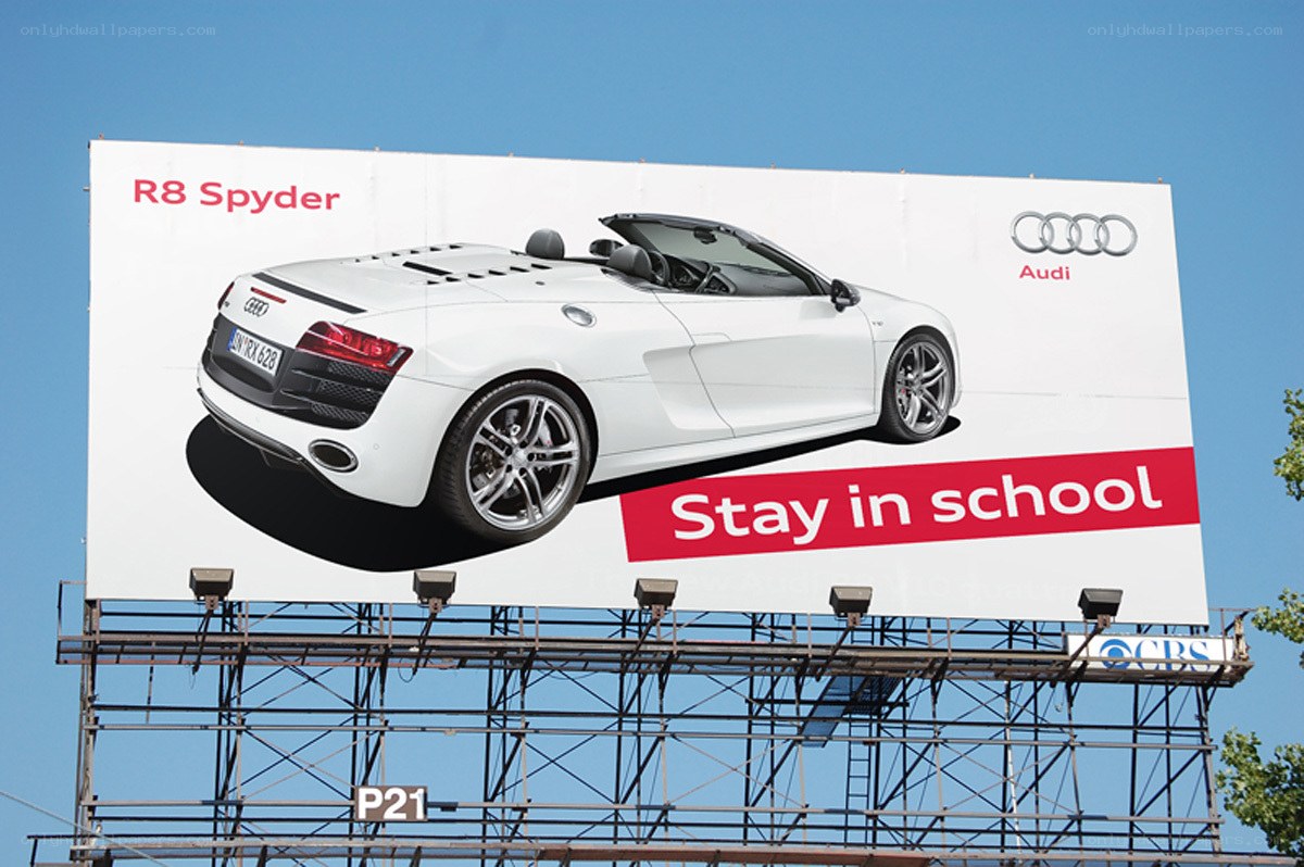 Audi R8 Spyder billboard