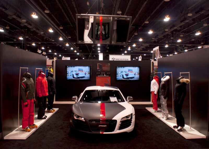 Audi R8 Spyder display at a trade show