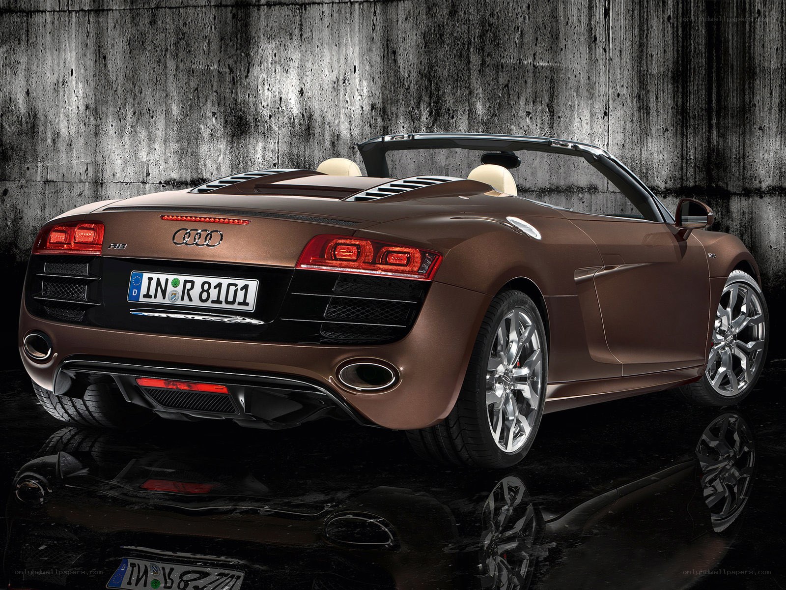 Audi R8 Spyder from rear