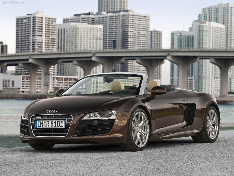 Audi R8 Spyder in city