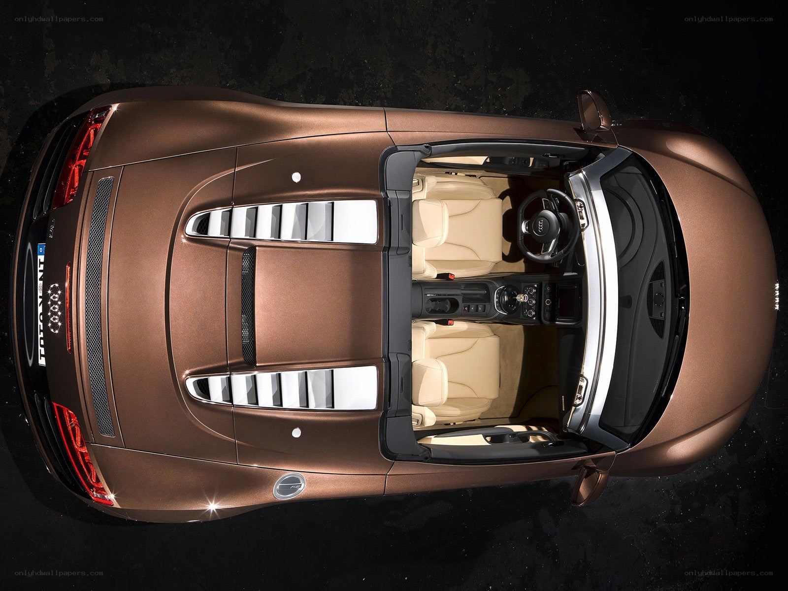 Audi R8 Spyder overhead view