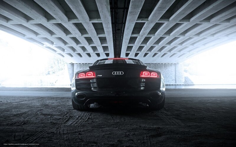 Audi R8 under a bridge