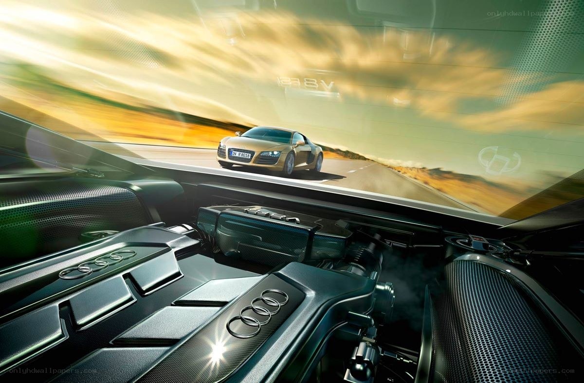 Audi R8 V10 in motion
