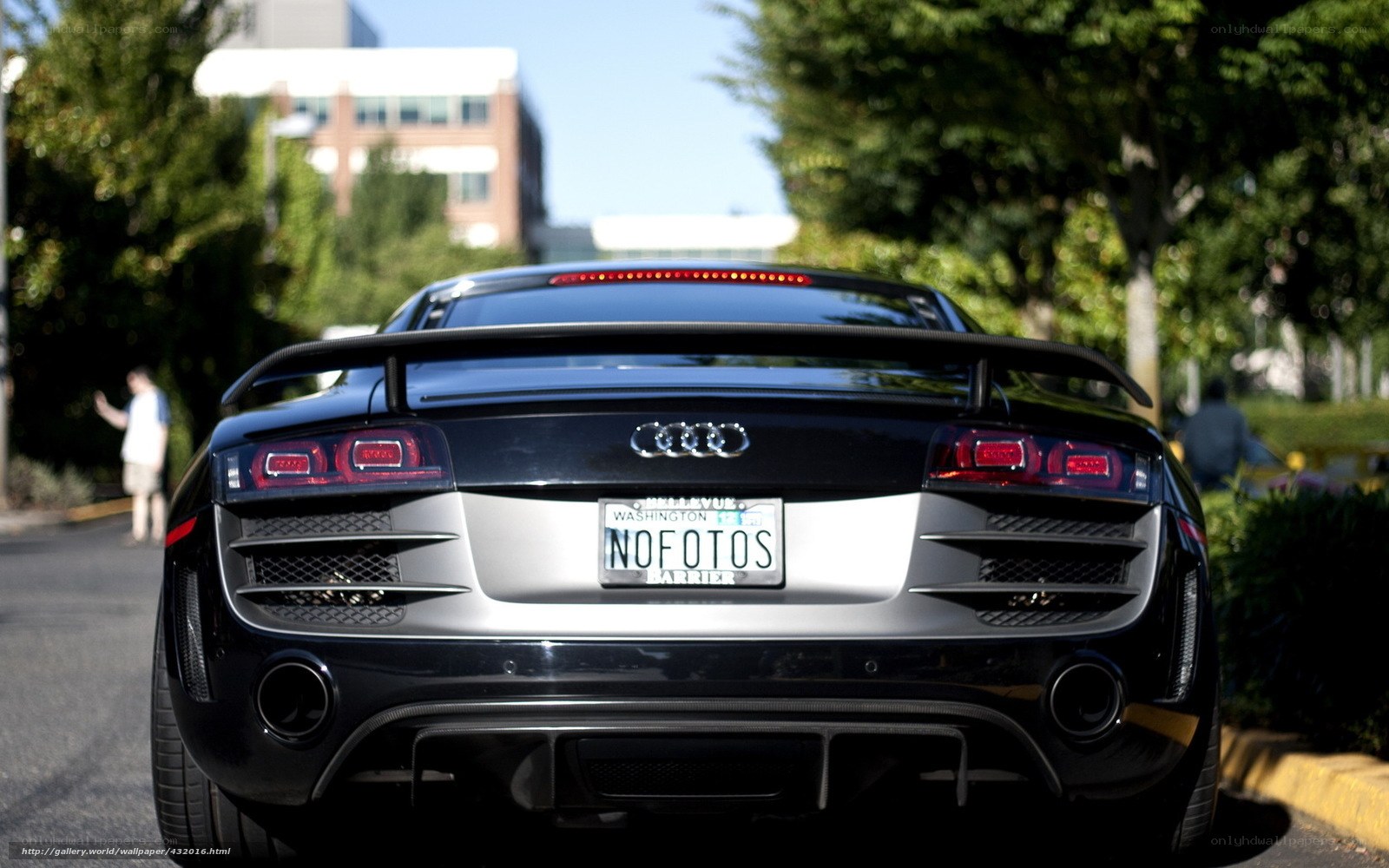 Audi R8 with custom license plate