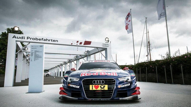 Audi race car at a test event