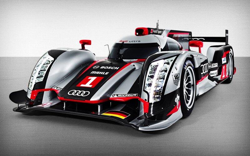 Audi Race Car — Black, Dramatic, Photograph, Racing Car