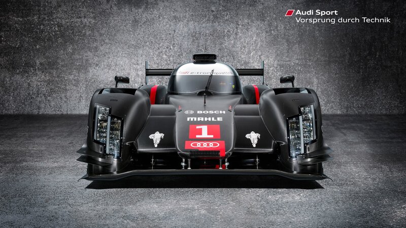 Audi Race Car — Black, Dramatic, Photograph