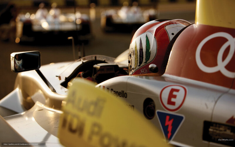 Audi race car cockpit