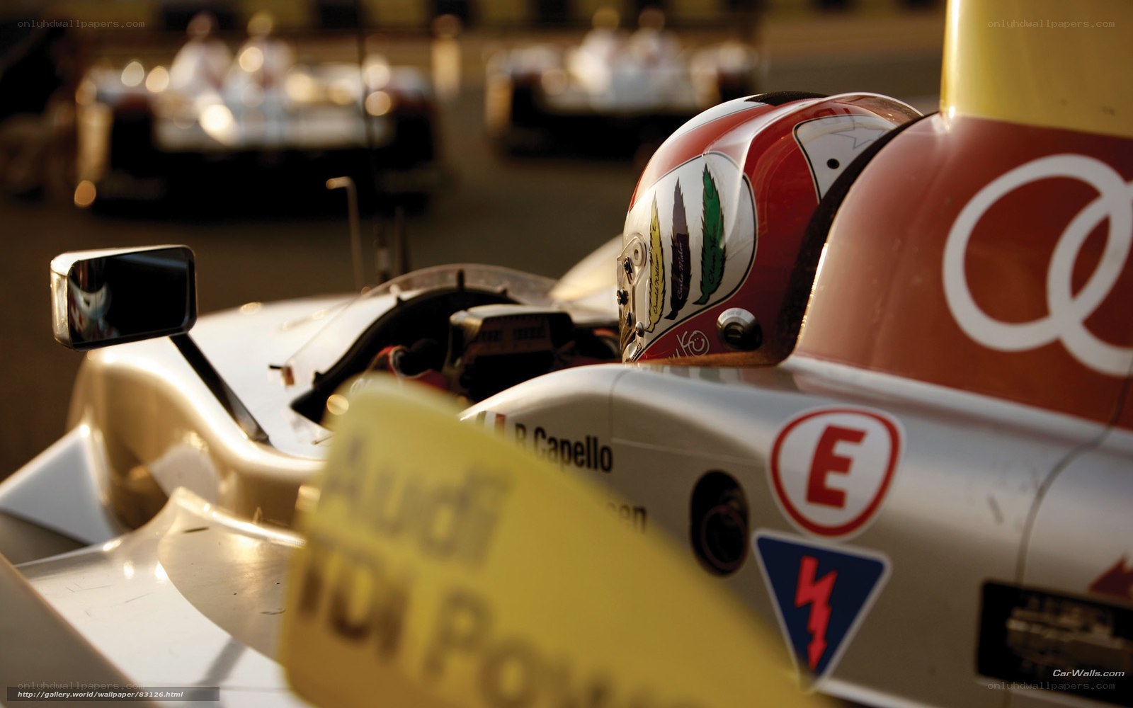Audi race car cockpit