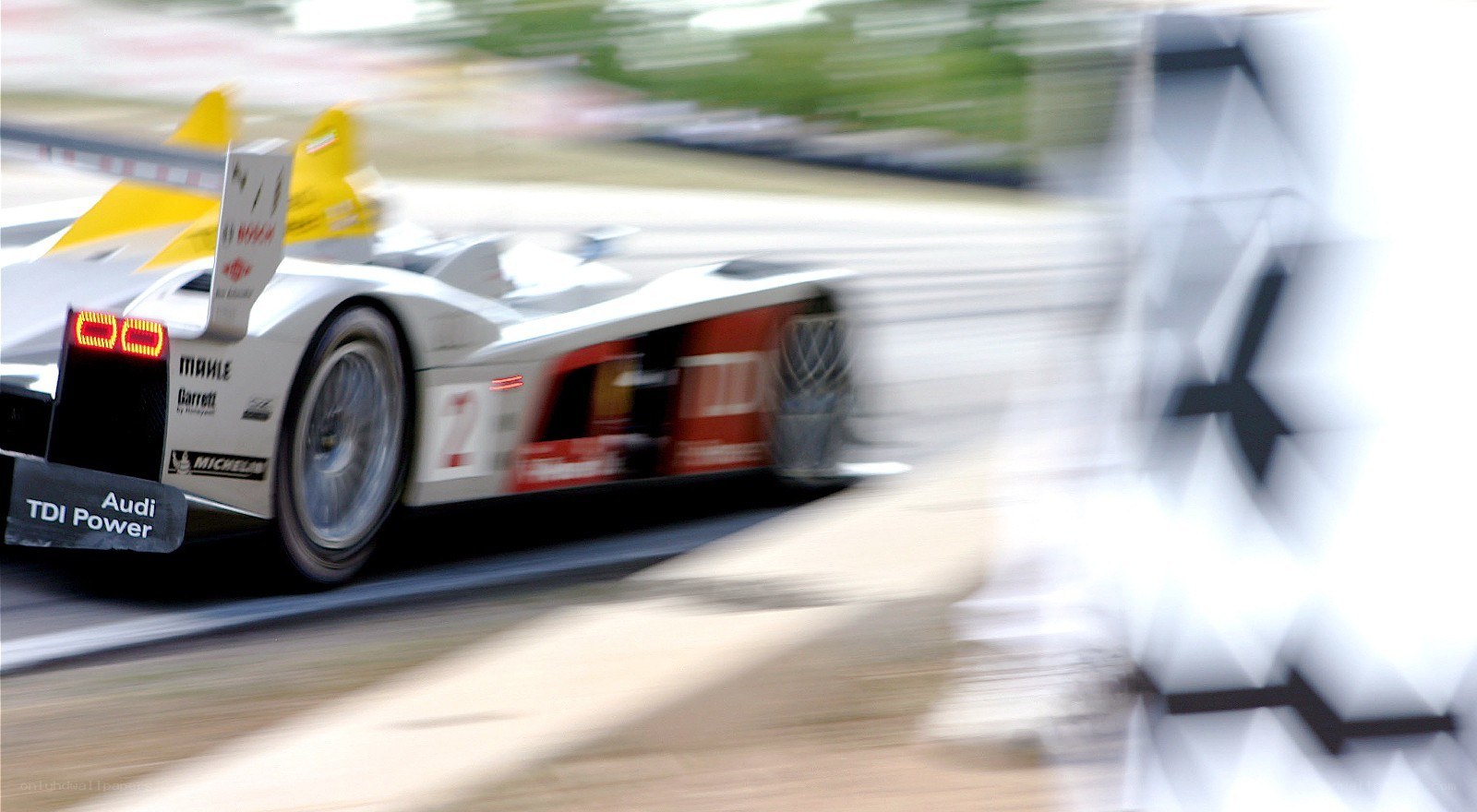 Audi race car in motion