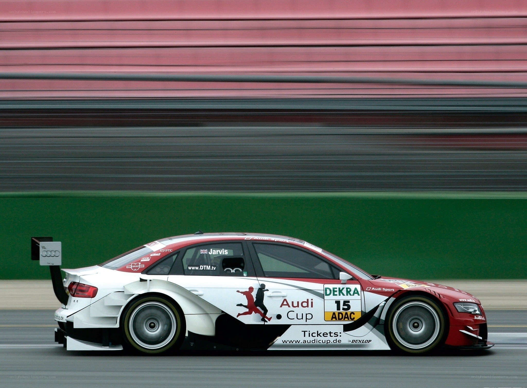 Audi race car in motion