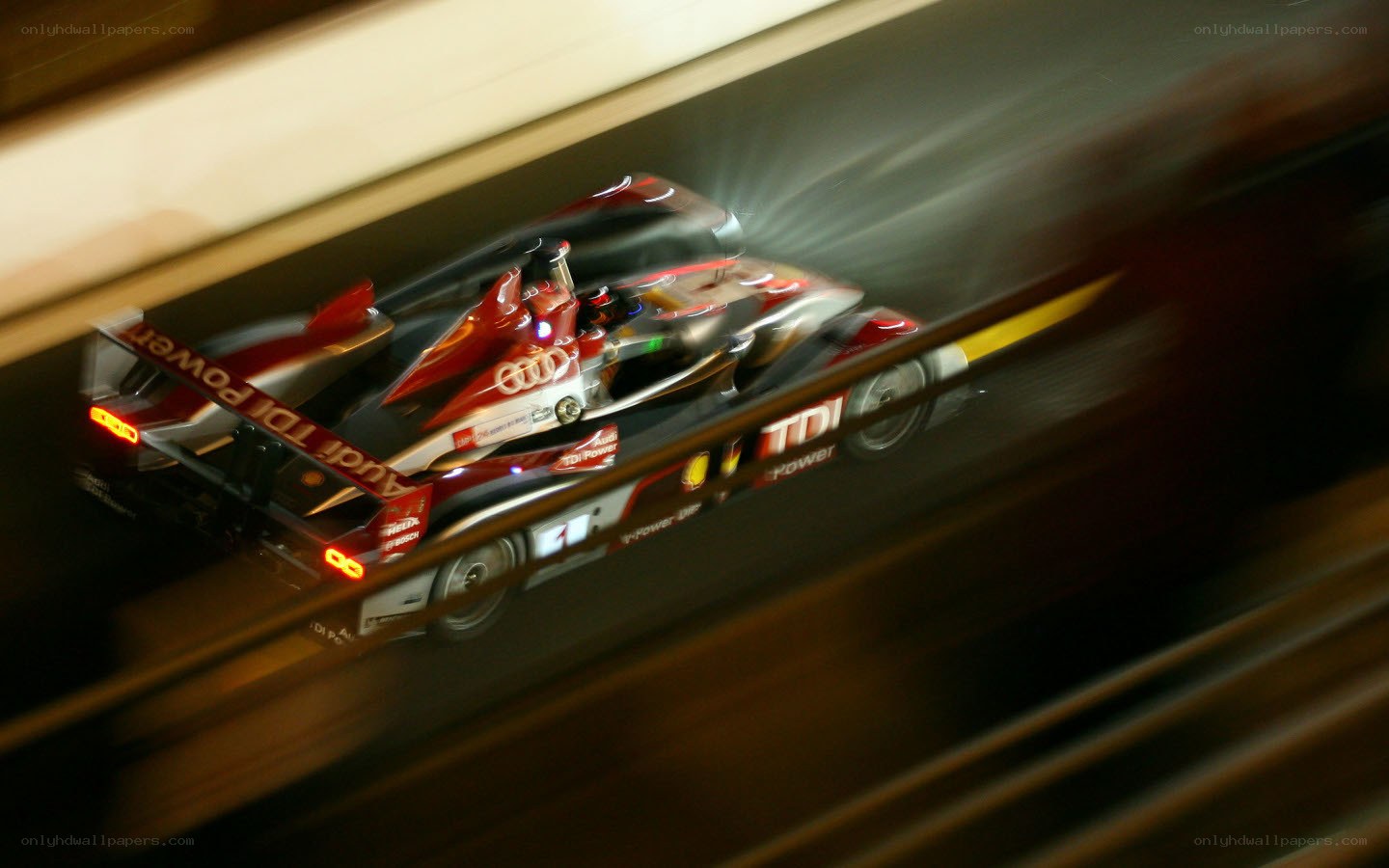Audi race car in motion