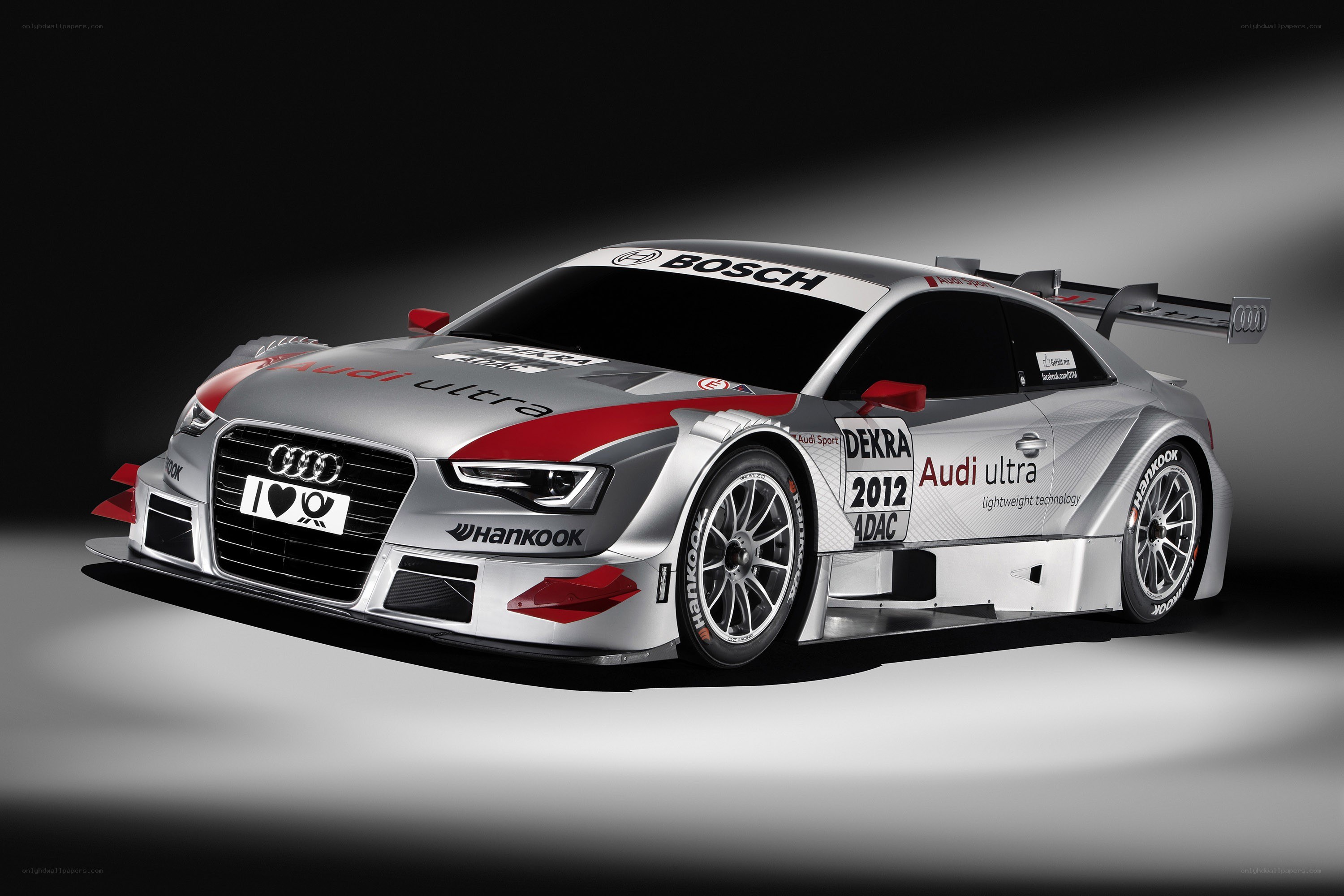 Audi race car in studio