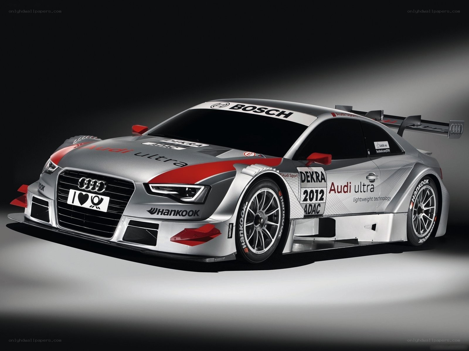Audi race car in studio
