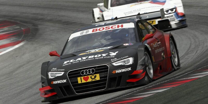 Audi race car on a track