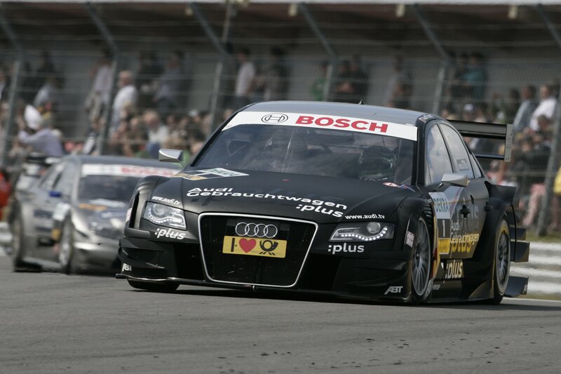 Audi race car on a track