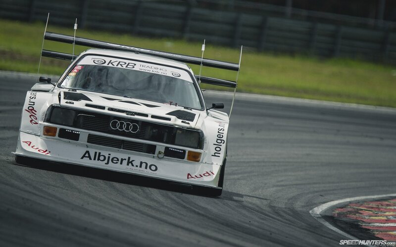 Audi race car on a track