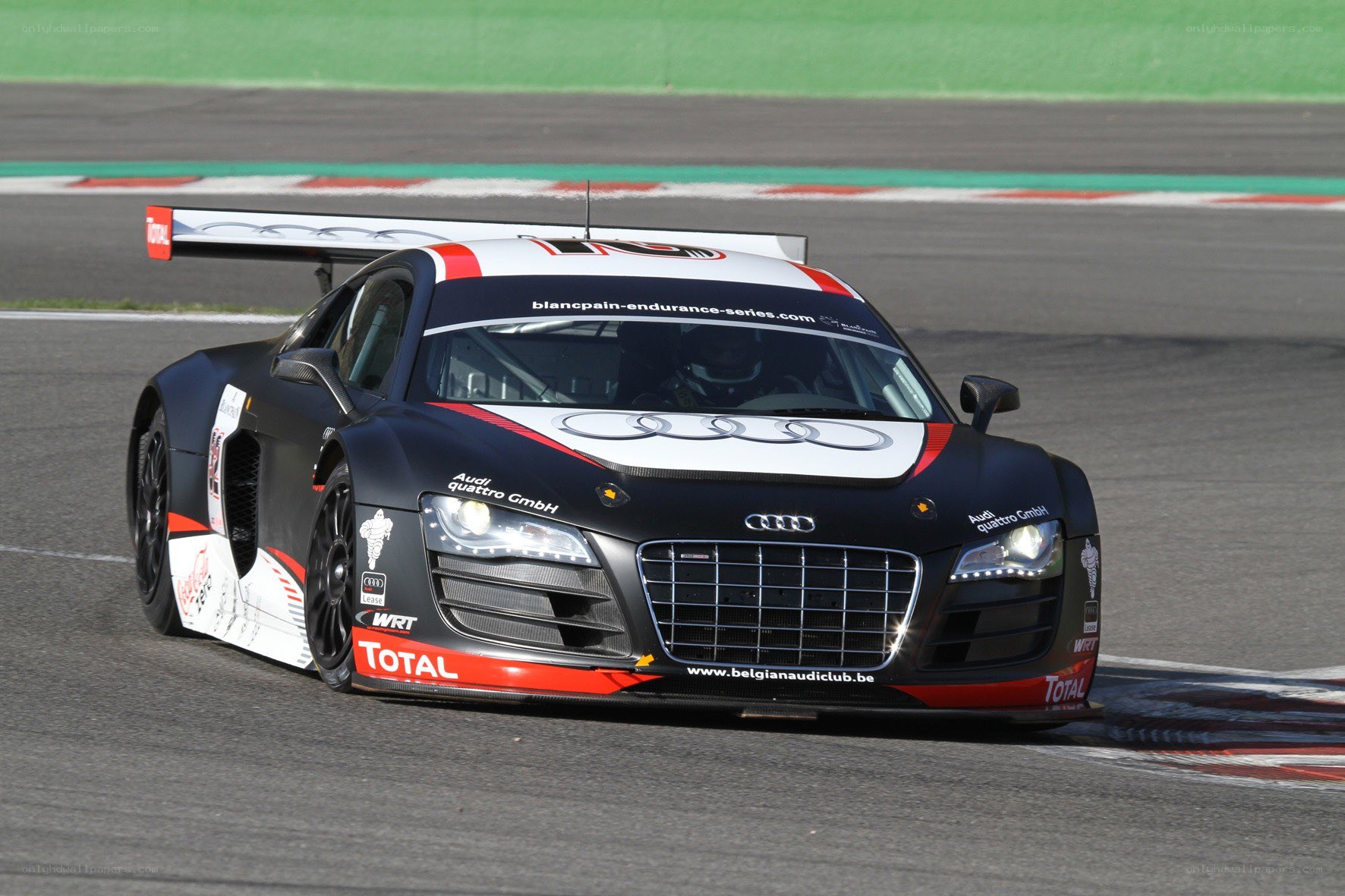 Audi race car on a track