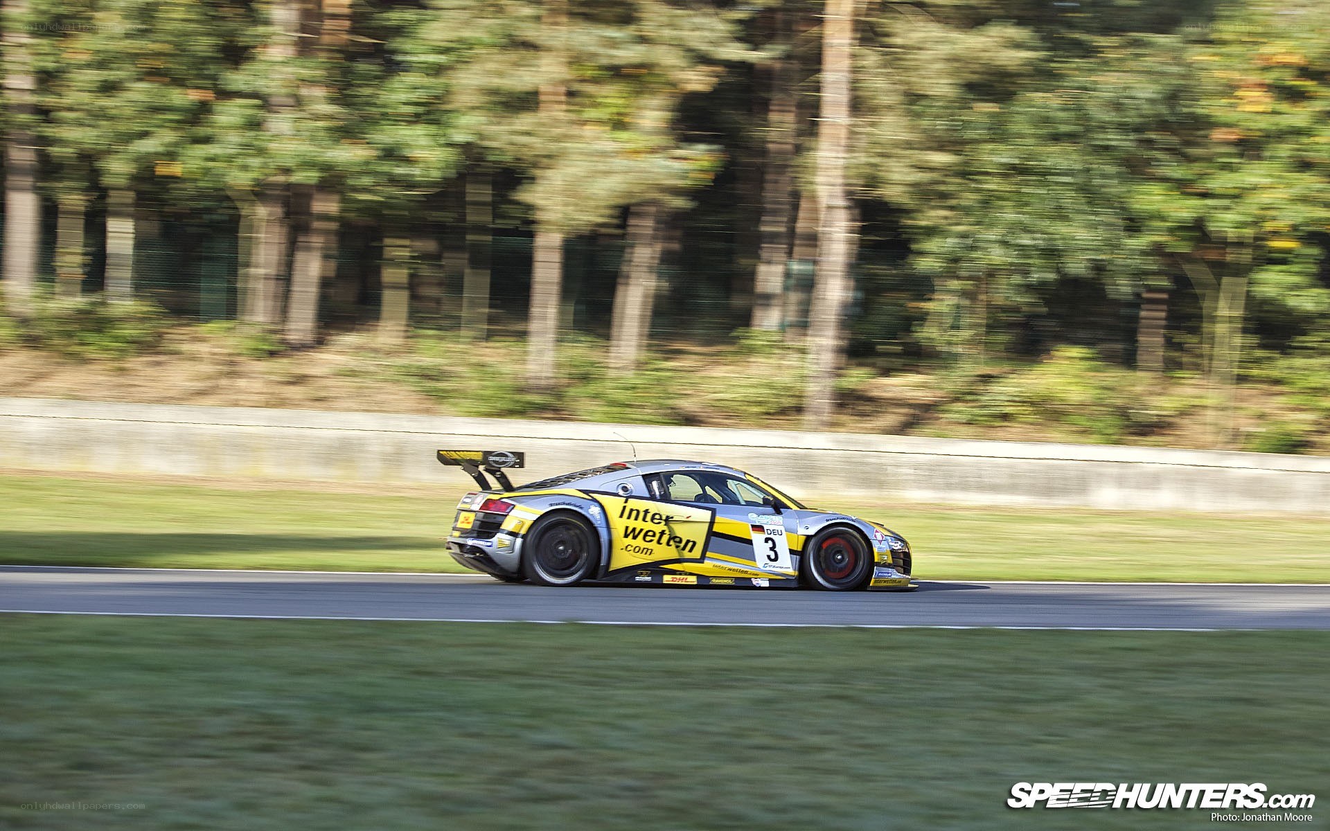 Audi race car on a track