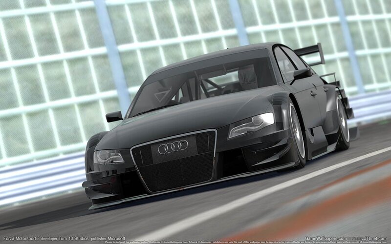 Audi race car on a track