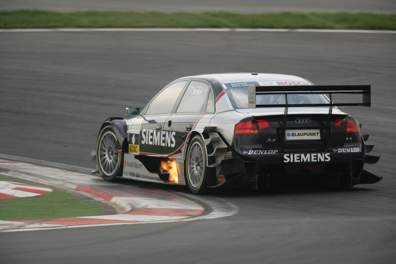 Audi race car on track