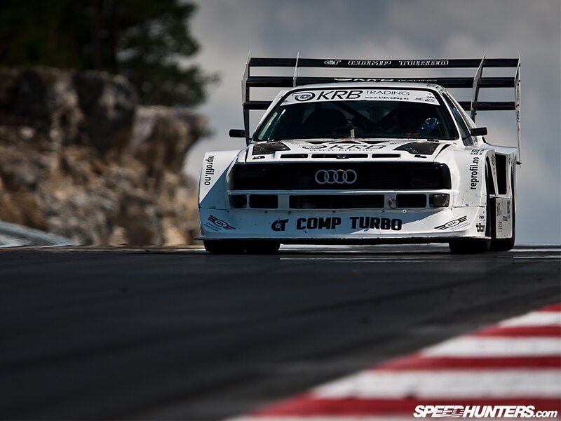 Audi race car on track