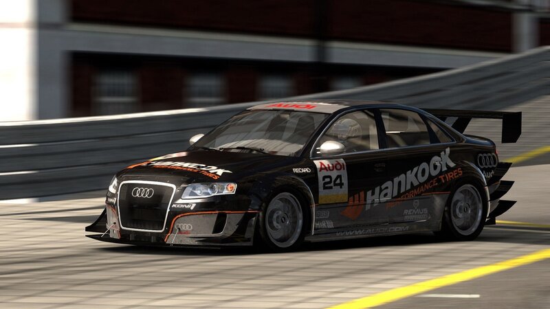Audi race car on track