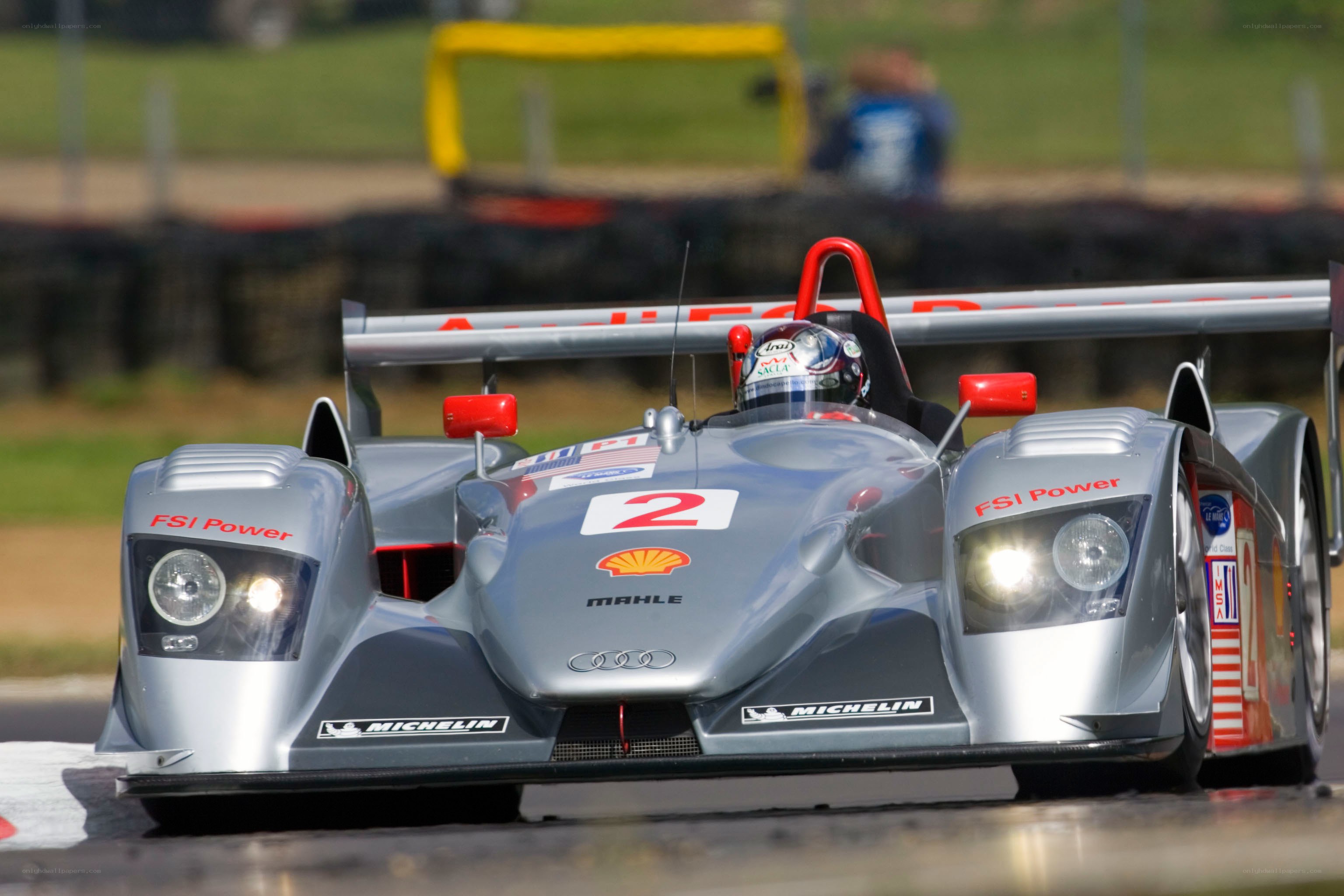 Audi race car on track