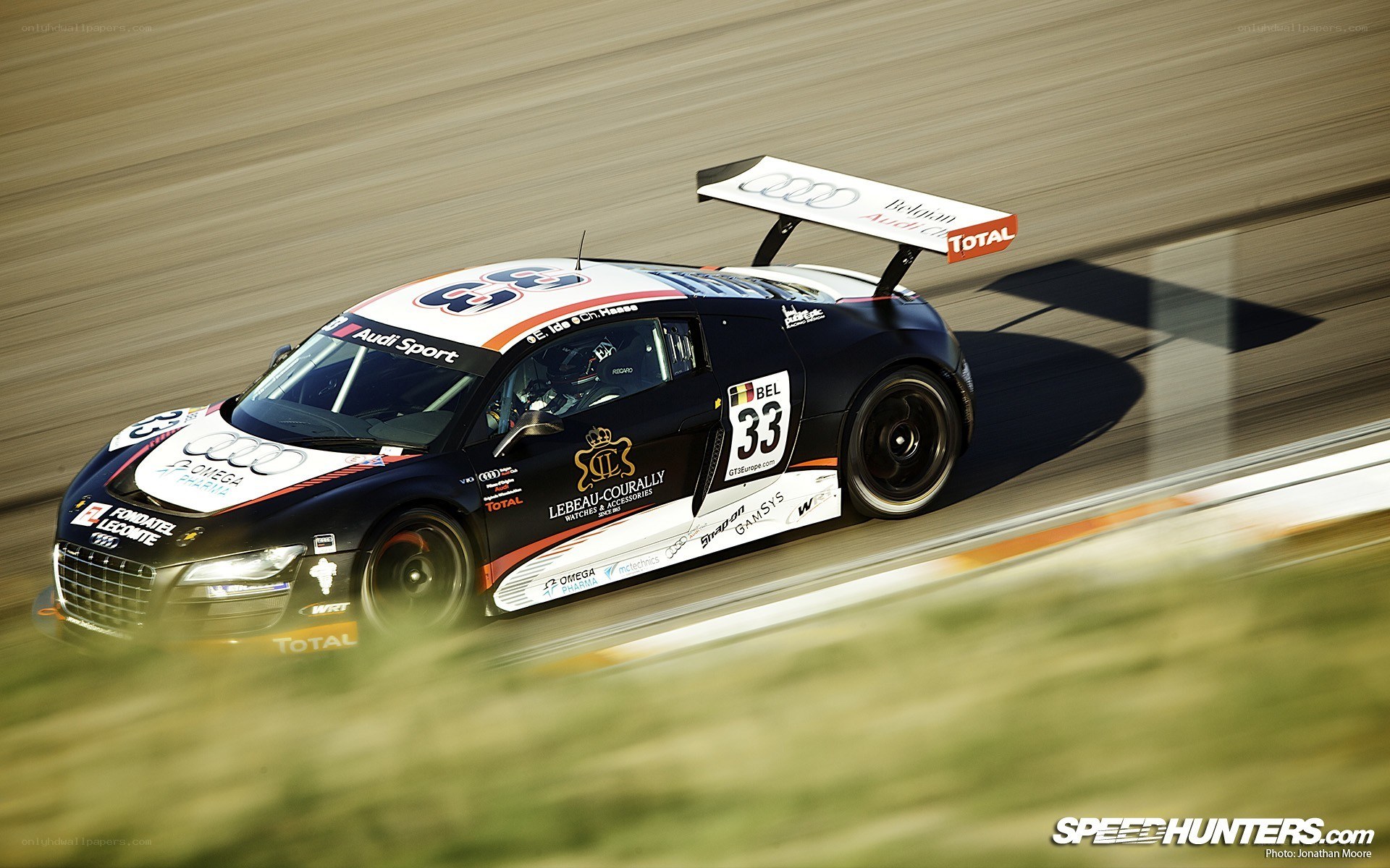 Audi race car on track