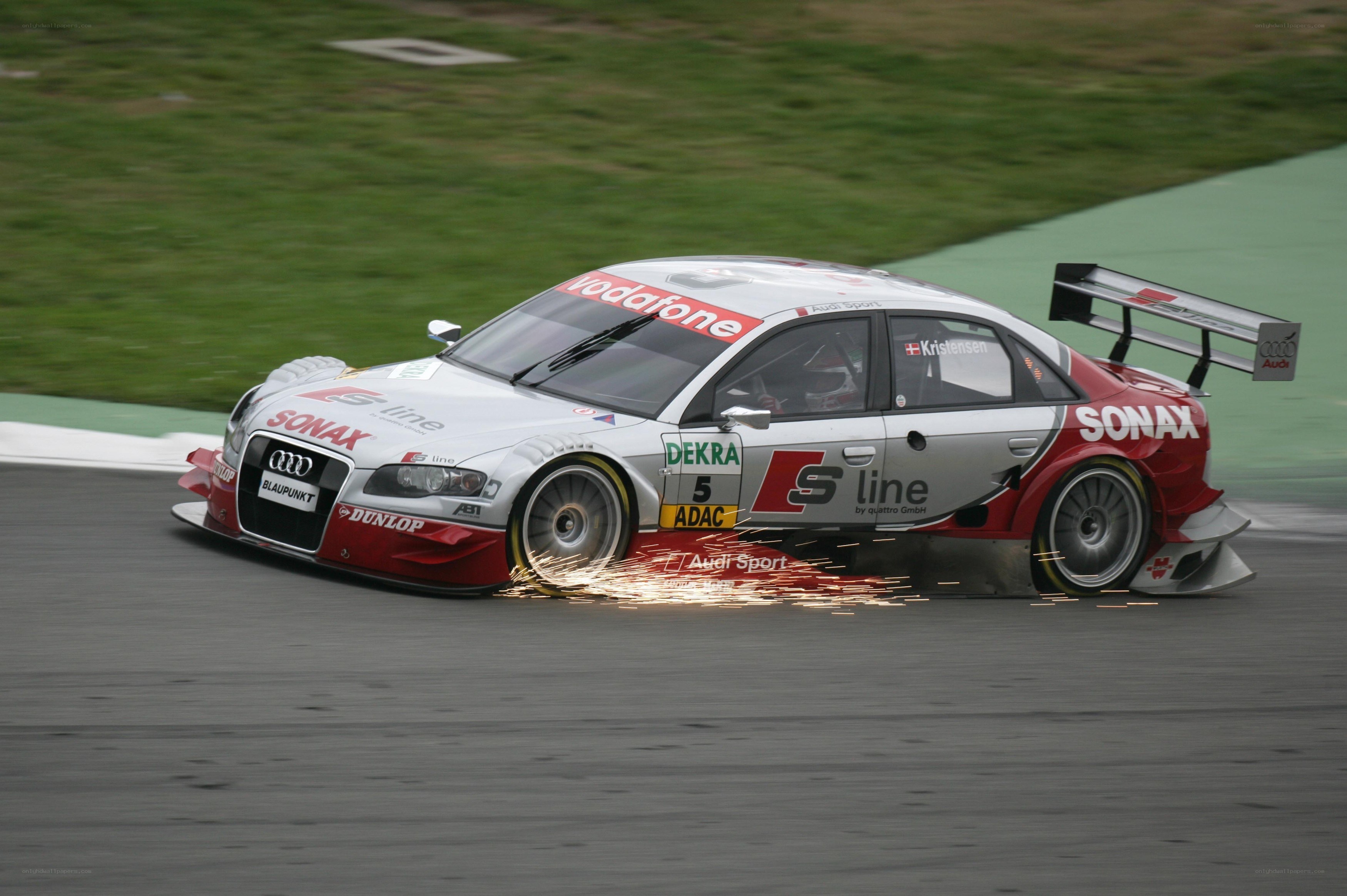 Audi race car on track