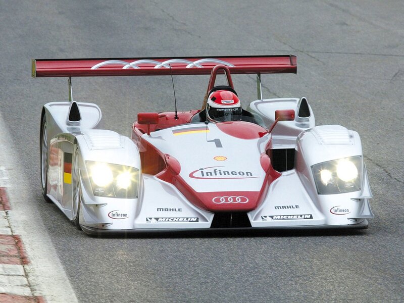 Audi race car on track