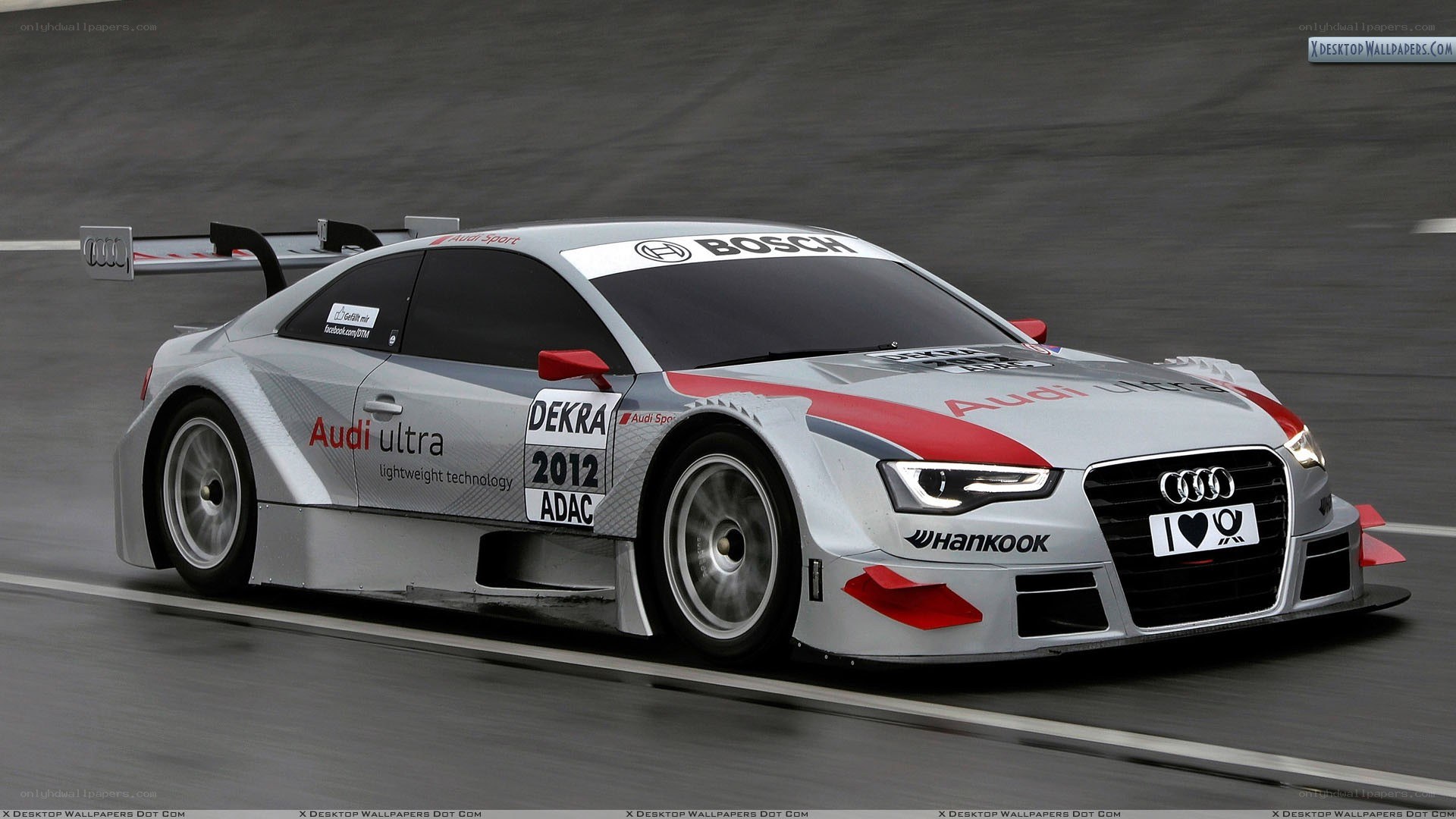 Audi race car on track