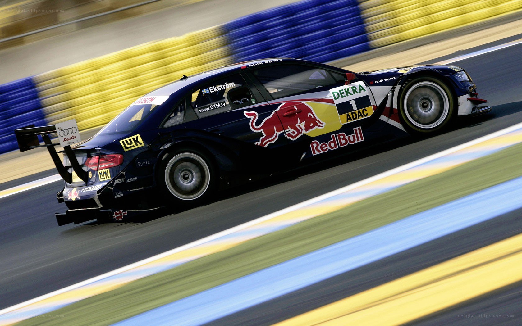 Audi race car on track