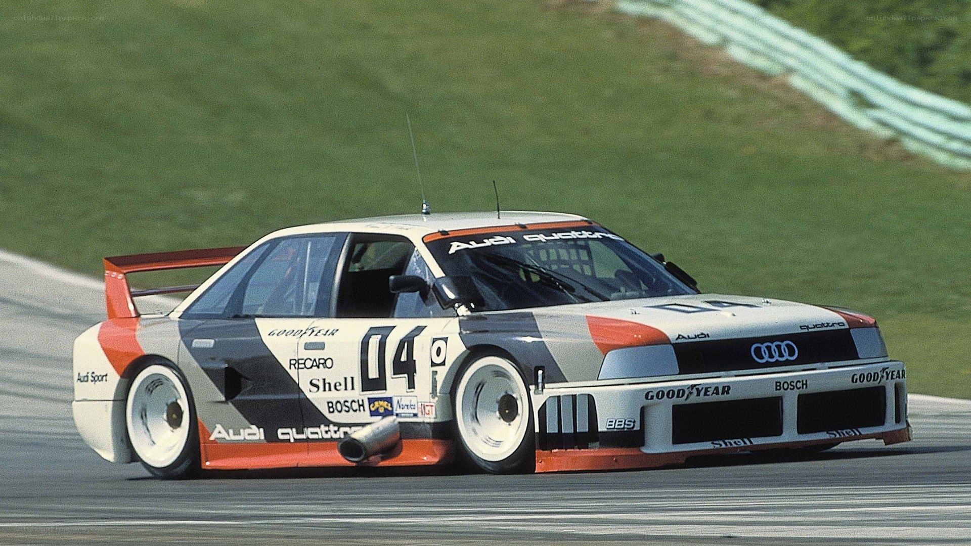 Audi race car on track