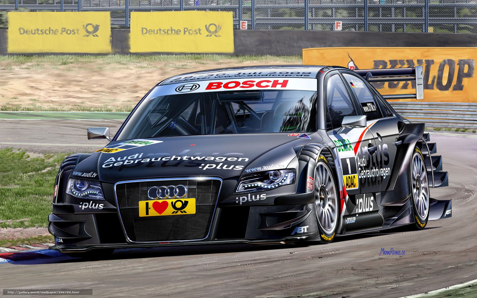Audi race car on track