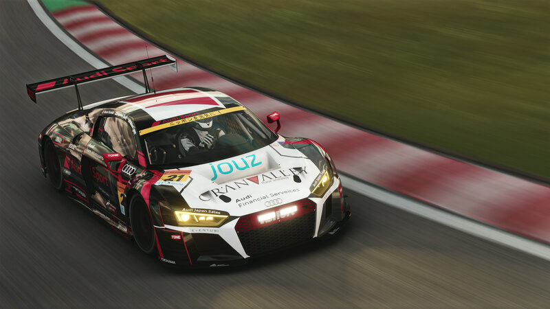 Audi Race Car on Track — Black, Dynamic, 3d Render