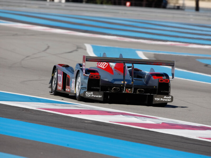 Audi Race Car on Track — Blue